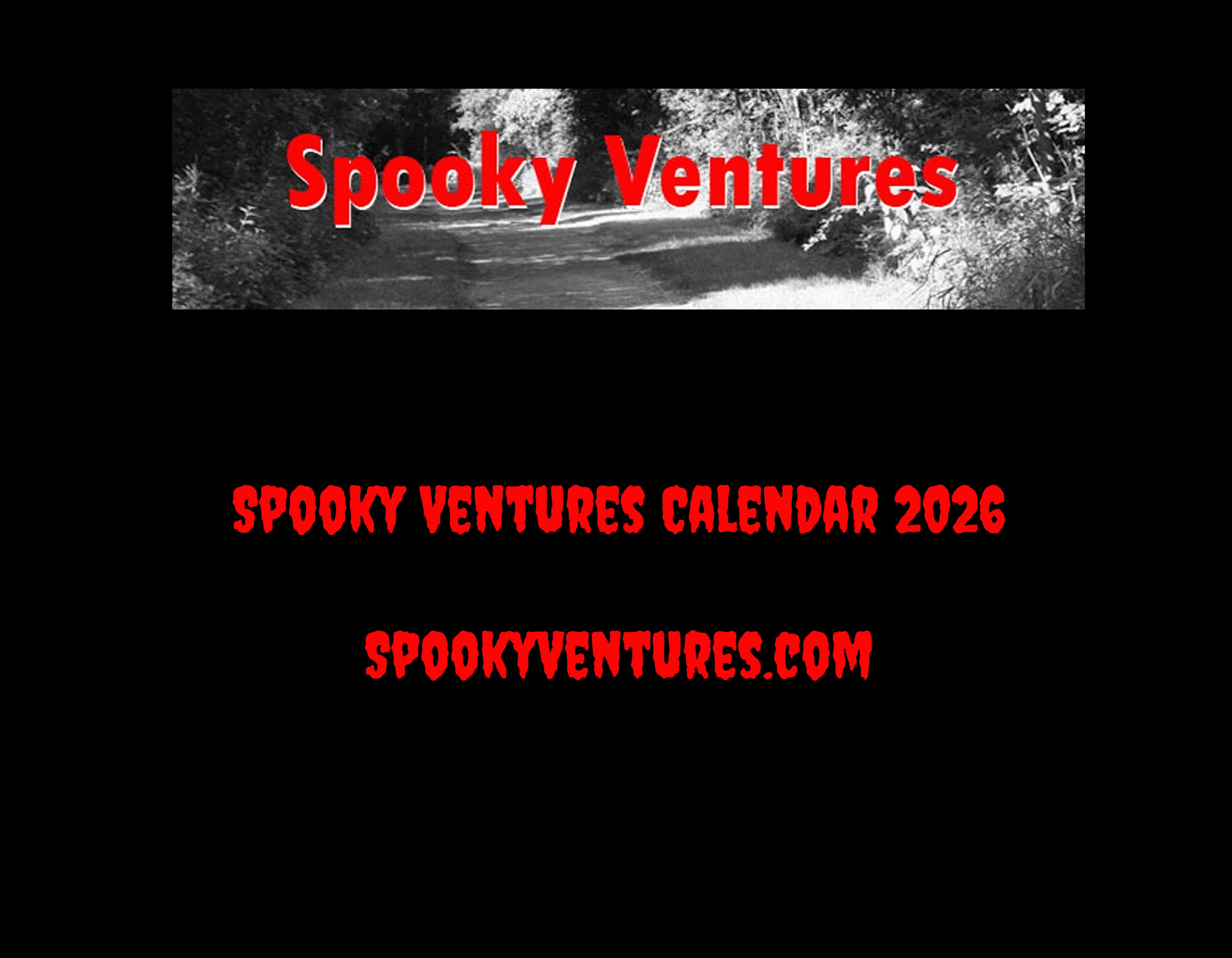 Spooky Venture 2026 Calendar